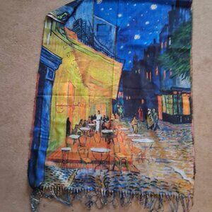 VAN GOGH CAFE TERRACE SCARF/WRAP-(NWOT)